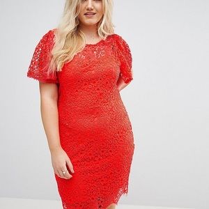 Asos Curve Paper Dolls Crochet Lace Dress